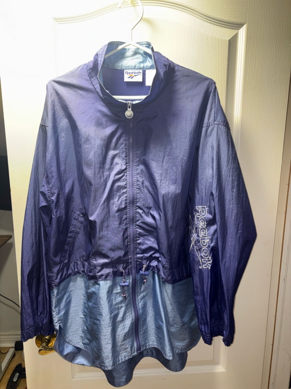 Vintage Reebok Two-Tone Periwinkle Windbreaker Jacket